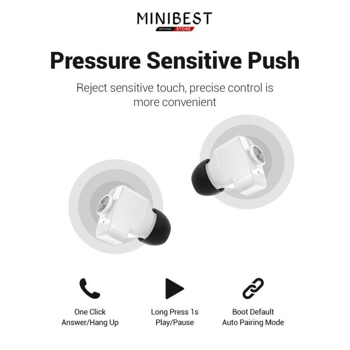 MINIBEST Smartwatch TWS Bluetooth F26 Clasic Edition Earphone Nirkabel