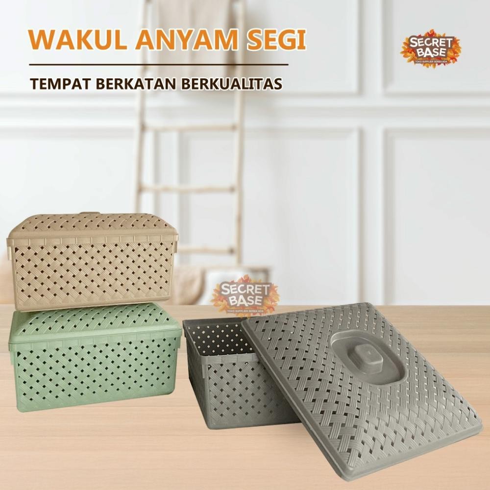 Wakul Anyam Segi - Besek Nasi Berkat Jaman Now / Keranjang Nasi Hajatan / Tempat Berkatan Unik Promo