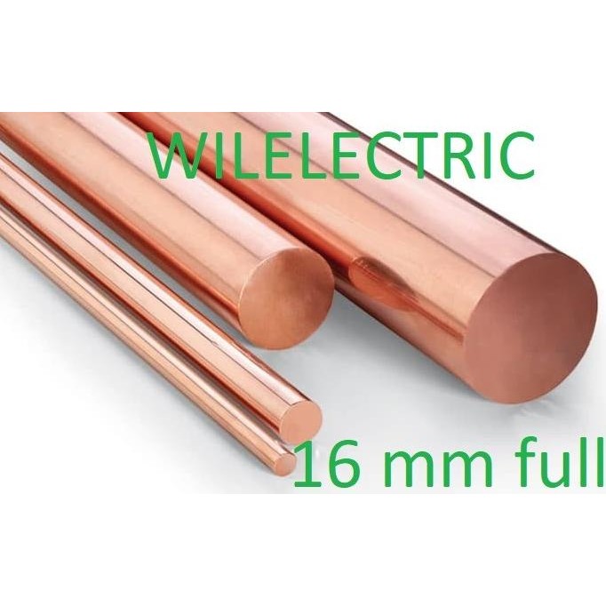 Ground rod / copper rod tembaga asli 16 mm / 16mm x 4m / 4 m grounding