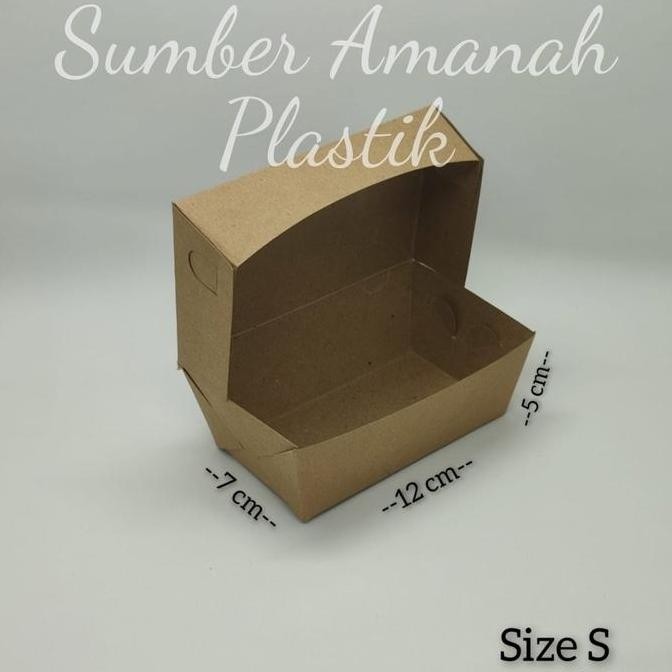Tys Lunch Box Paper Kraft Laminasi Anti Minyak S M L | Kotak Nasi | Dus Kemasan Isi 25 Set kardus  b