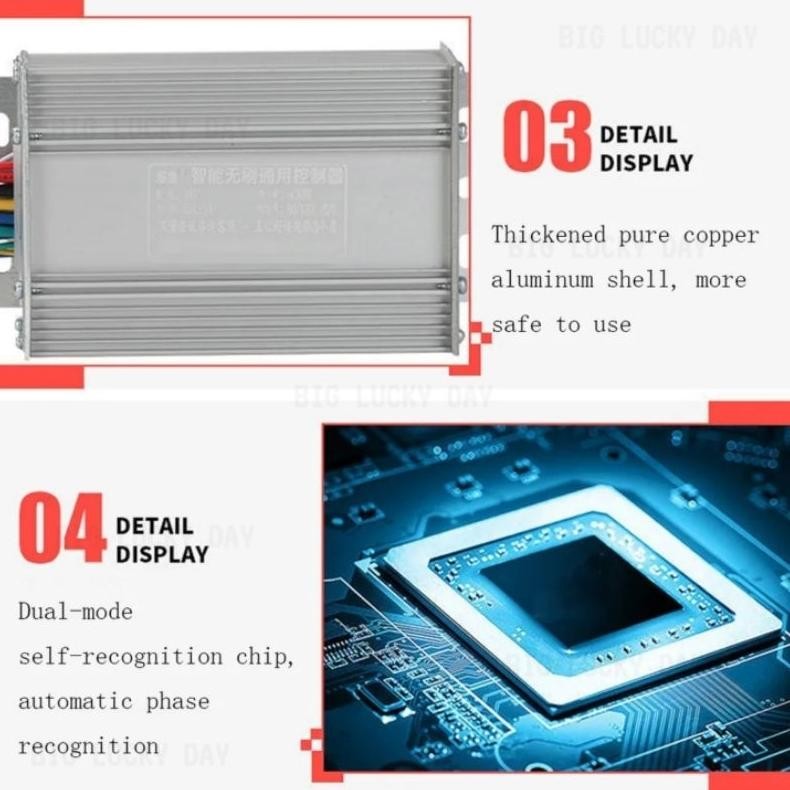 Premium Controller Sepeda Listrik Motor Listrik Universal 36V-84V 350W-1500W Kontroler Controler Sel