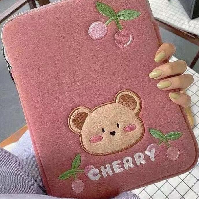Sarung Ipad Laptop Tas Tablet Macbook Air Pro Lucu Gambar Beruang Berkualitas Tebal 11 13 Inch Tl18 
