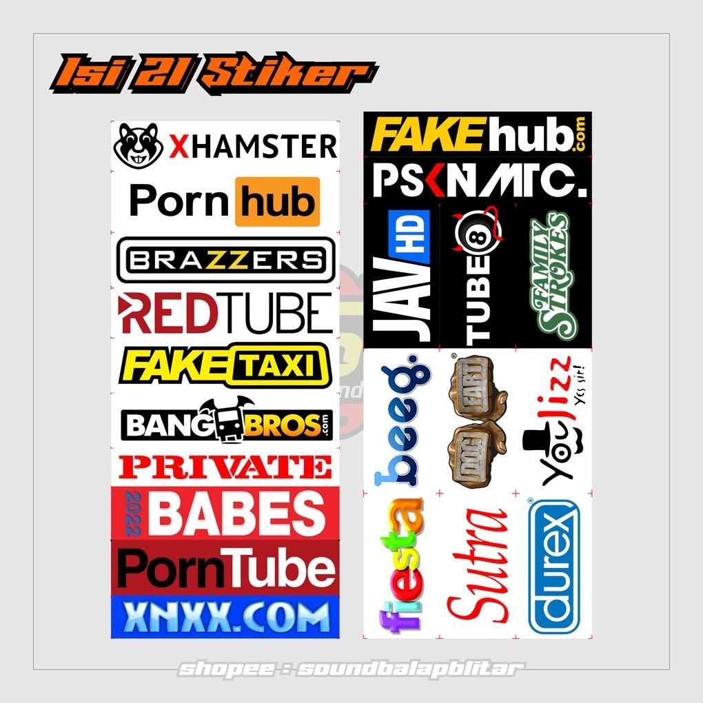 [Bisa Cod] Sale Stiker Motor Racing Dewasa Pack Isi 21 Stiker - Xhamster Brazzer Katun Cotton Combed