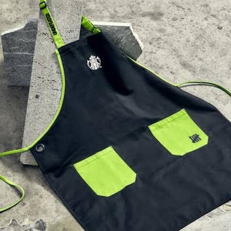 Starbucks Apron Undefeated - Black Neon Green - Rare Limited Edition