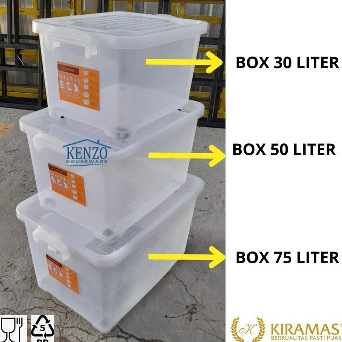Container Box 50 Liter CB 50 Liter Transparan Bening Storage Kiramas