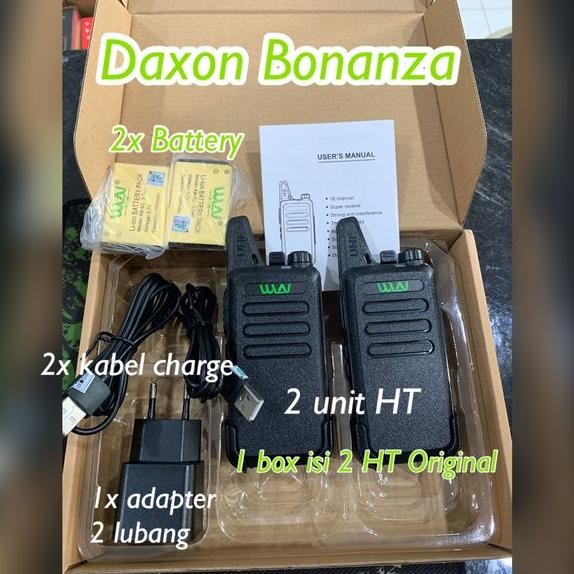 ready Walkie Talkie WLN HT KDC1 Radio KD C1 isi 2pcs Hitam 888s 888