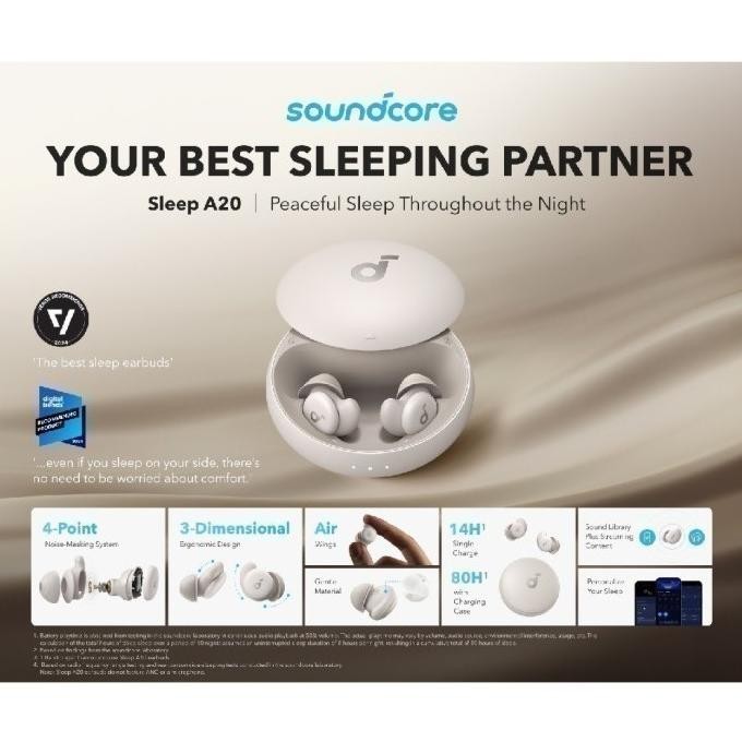 Promo Anker Soundcore Sleep A20 - Wireless Bluetooth Earbuds - A6611