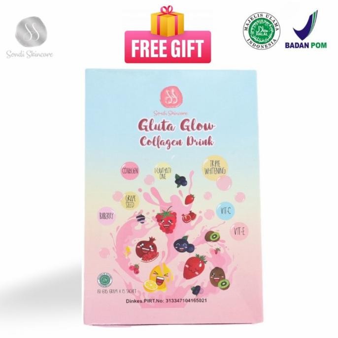 [Ready/Spesial] Collagen Drink Gluta Glow Sondishop / Sondiskincare [Terlaris/Terbaru/Recommended]