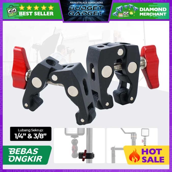 Andoer Ball Head Clamp Magic Arm Kamera 1/4 Thread for LED Light- 1420