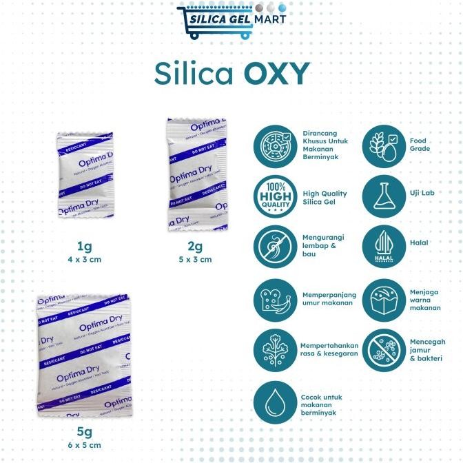 

Silica Gel OXY 1 Pack Total 1KG (Dirancang Untuk Makanan Berminyak)