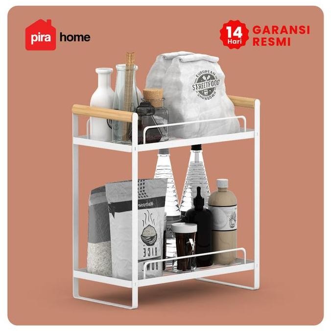 PIRA HOME -  KAWA RB Rak Bumbu Dapur / Rak Dapur Besi 2 Susun