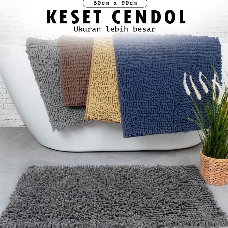 Keset Lantai Dapur Bahan Microfiber Super Lembut dan Tebal / Keset Cendol Terbaru Popular 60 x 90CM 