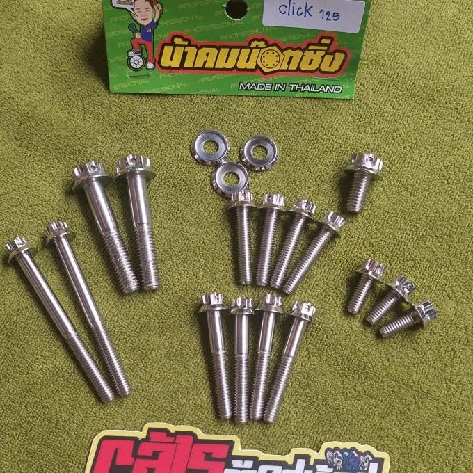 Baut Probolt Stainless Bak Cvt Click125 Vario125 Ori Nakhom Nutzing