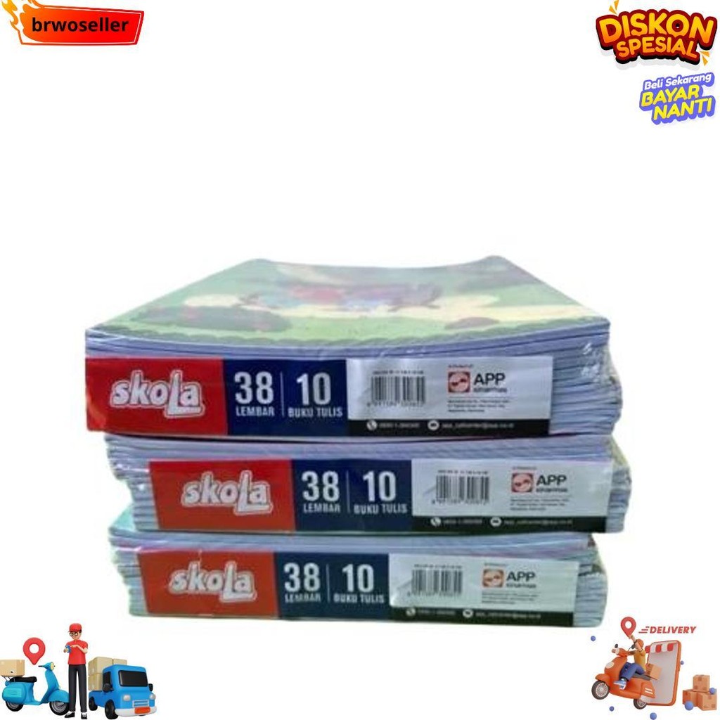 

[ Pak ] Buku Tulis Skola By Sidu 38 / 58 Lembar / Buku Tulis Skola 38 / 58 Grosir (Isi 10 Buku) D Sale