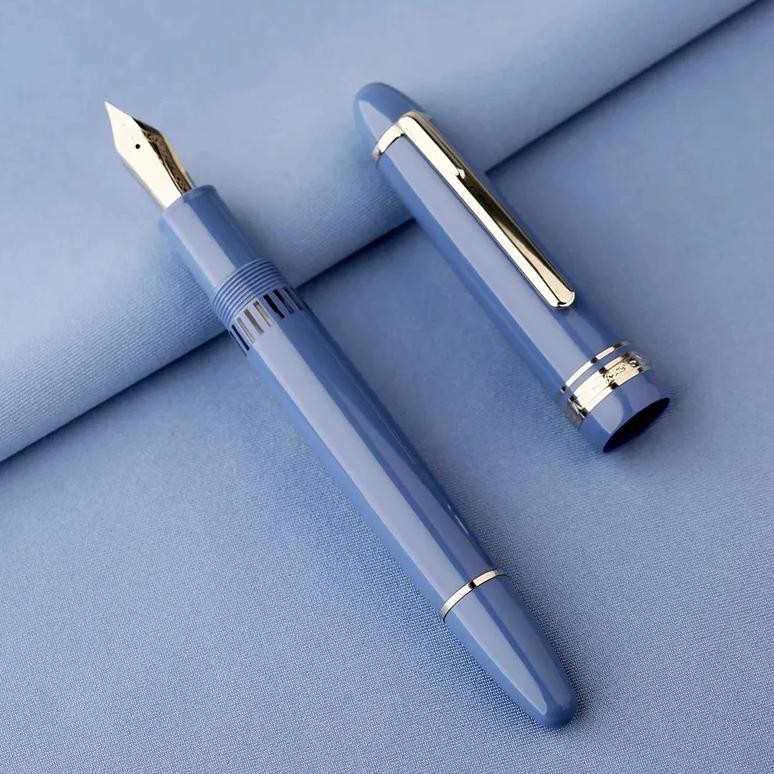 

Majohn P136 Glacier Blue Fountain Pen Metal Copper Piston Ef 0.4Mm F 0.5Mm M Nibs School Office Student Writing Pen Stationery