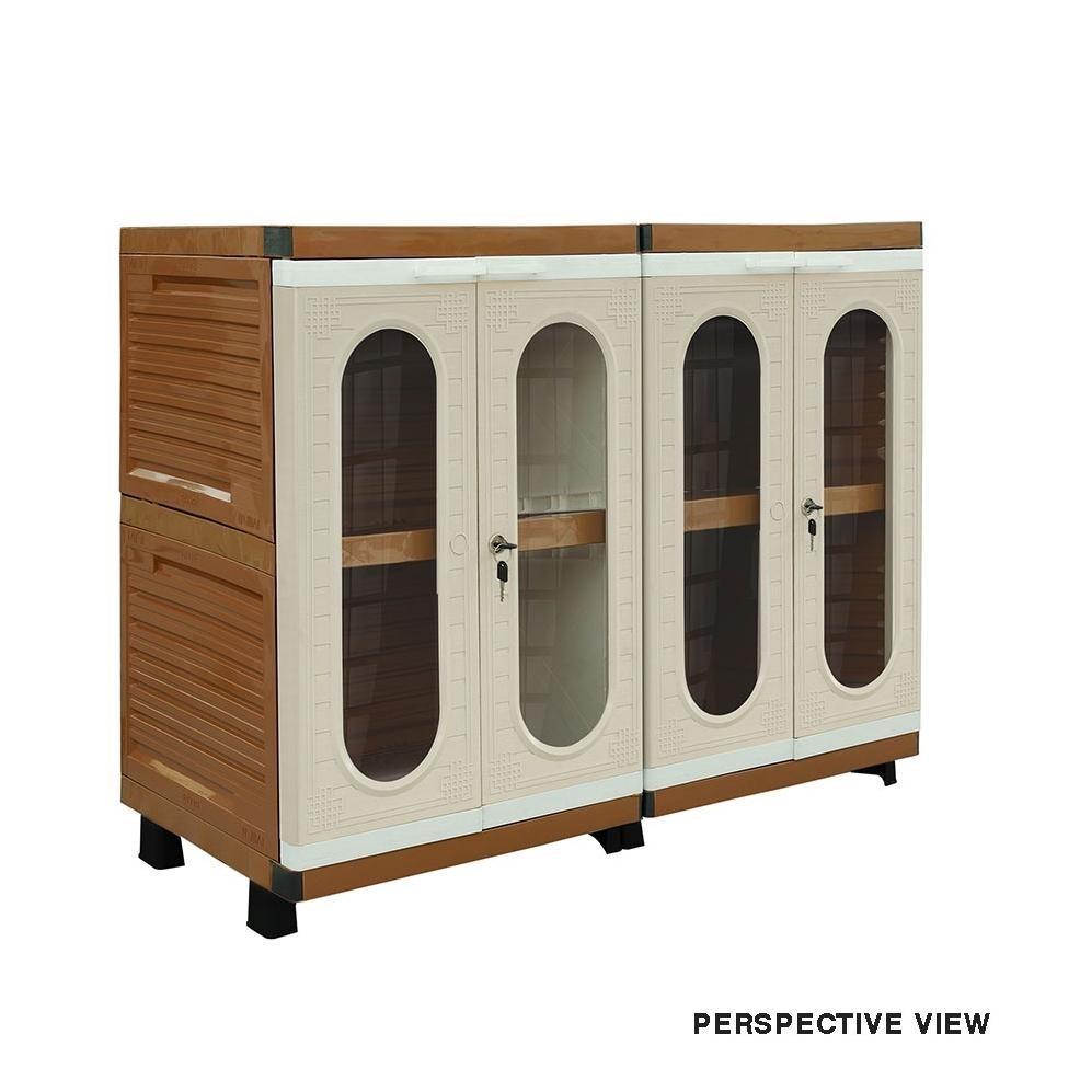 [CLUB] Rak TV Buffet Larissa Dengan Kunci Dan Kaca - Rak TV Minimalis - Rak TV Plastik - Meja TV