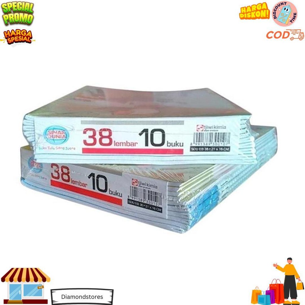 

Buku Tulis Sidu 38 Lembar (1 Pack Isi 10 Buku) / Buku Tulis Sinar Dunia D Sale