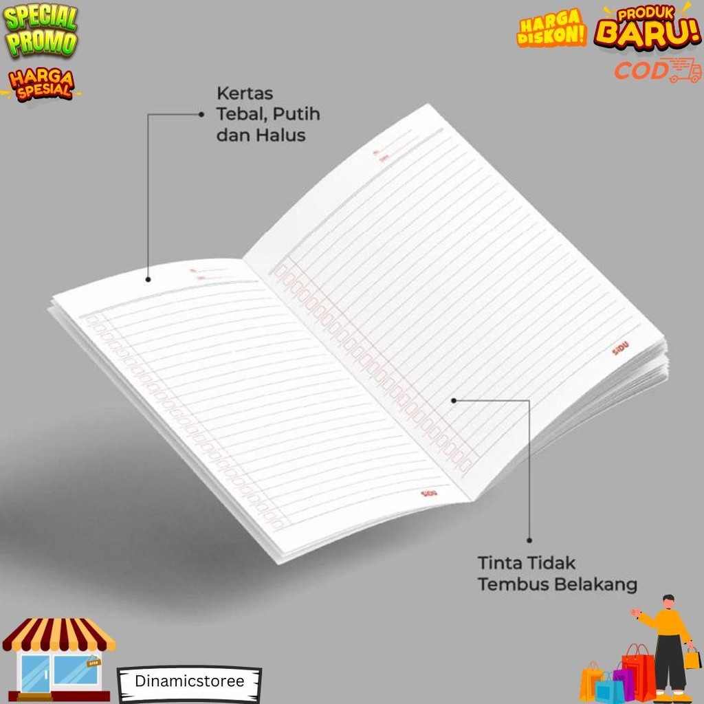 

10 Buku - Sidu Buku Tulis 40 Lembar Kraft Polos Sampul Coklat D Terlaris