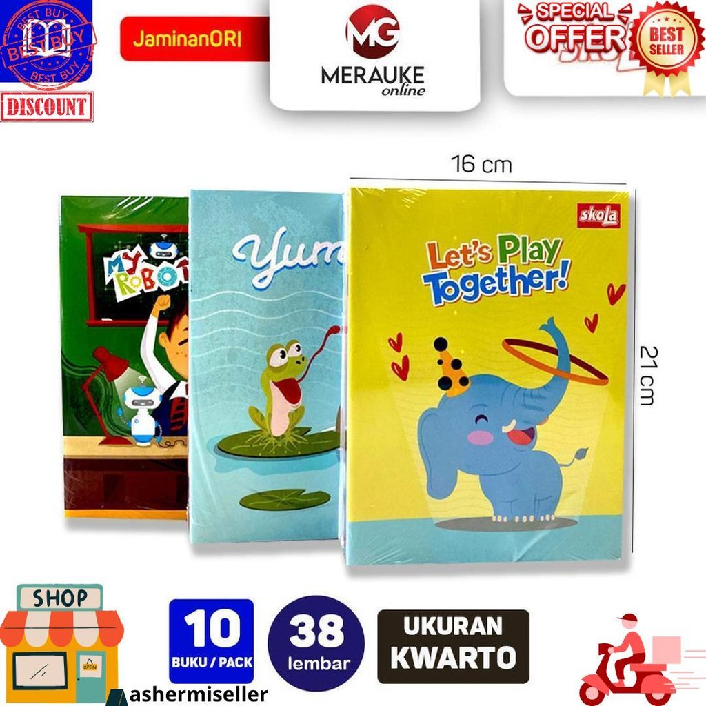 

Buku Tulis Skola 38 Lembar (1 Pack Isi 10 Buku) D Promo Puncak