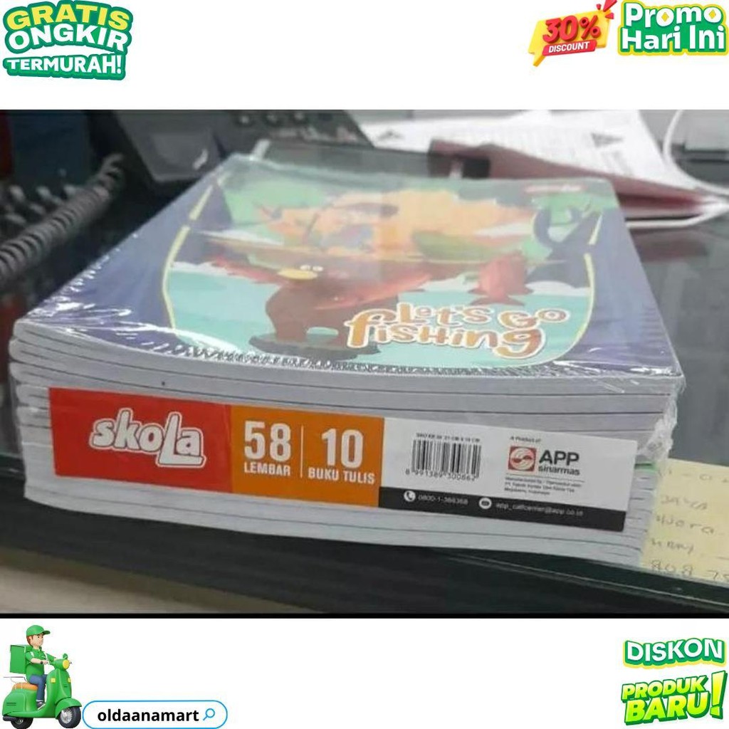 

(Perpak Isi 10Pcs) Buku Tulis Skola Deli By Sidu Isi 38 & 58 Lembar Harga Murah Kualitas Bagus D Cod
