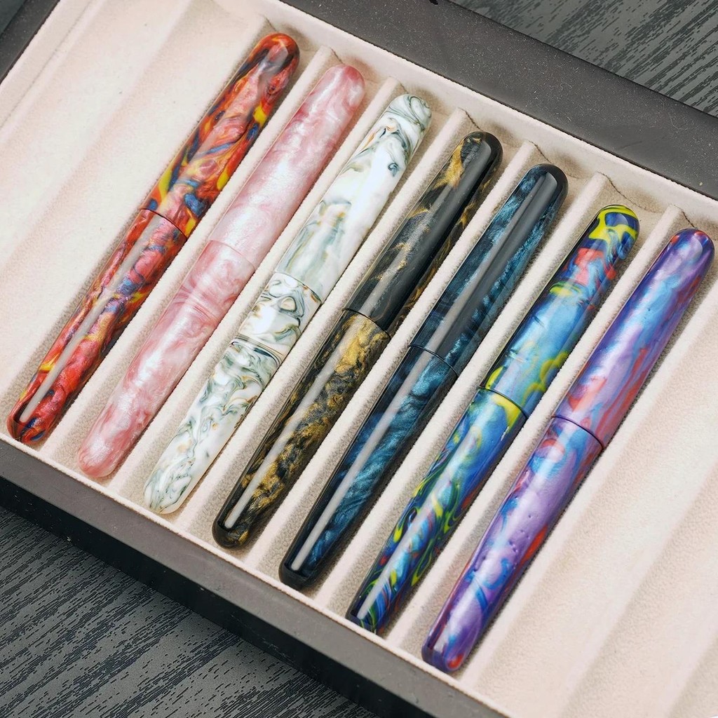 

Fuliwen 017 Resin Fountain Pen Ef/F/M Nib Big Size Ink Pen Luxury Unique Irregular Patterns Gift Pen For Office Business
