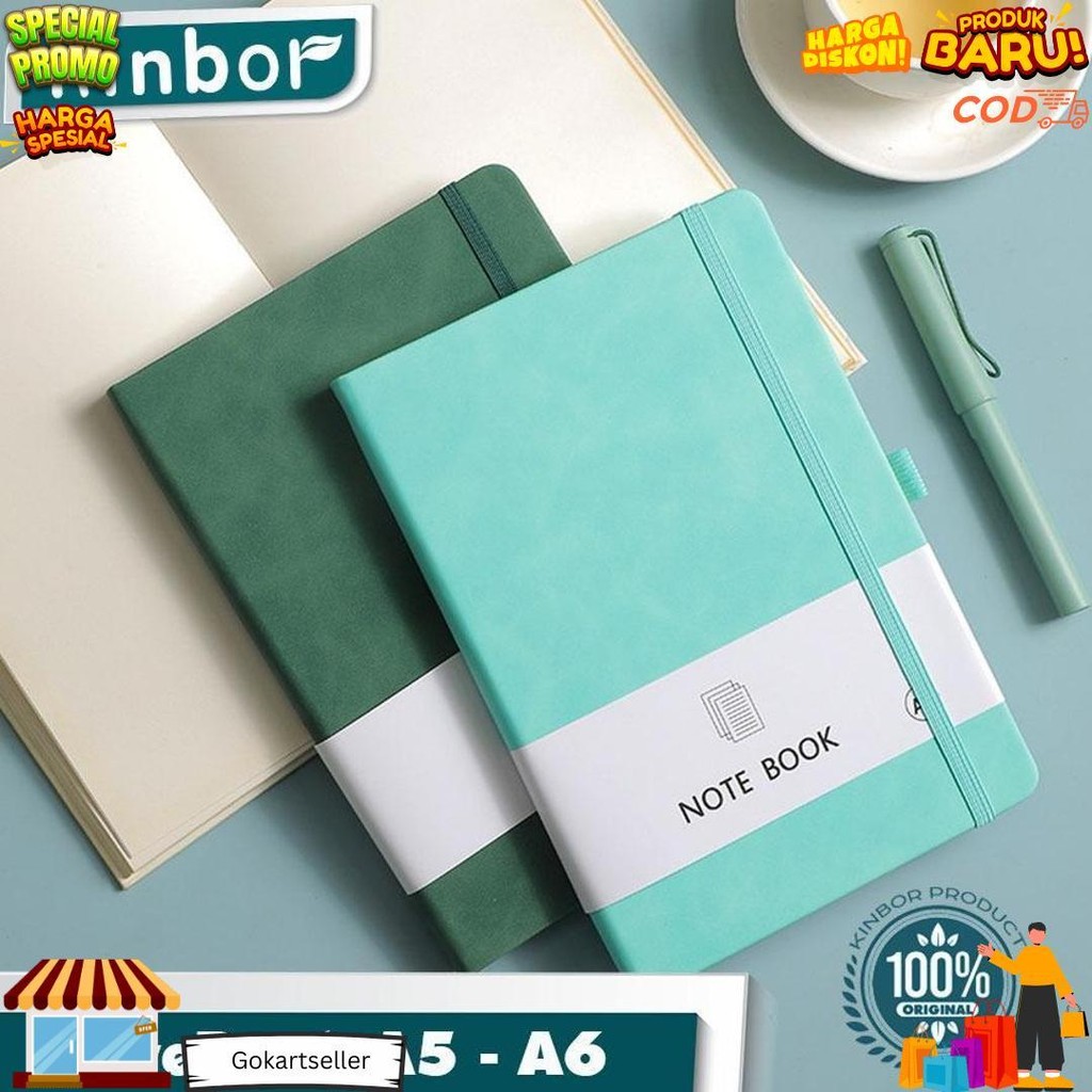 

100 Lembar Notebook A5 A6 A7 Buku Catatan/ Buku Tulis Agenda Tali ( Kinbor ) D Termurah