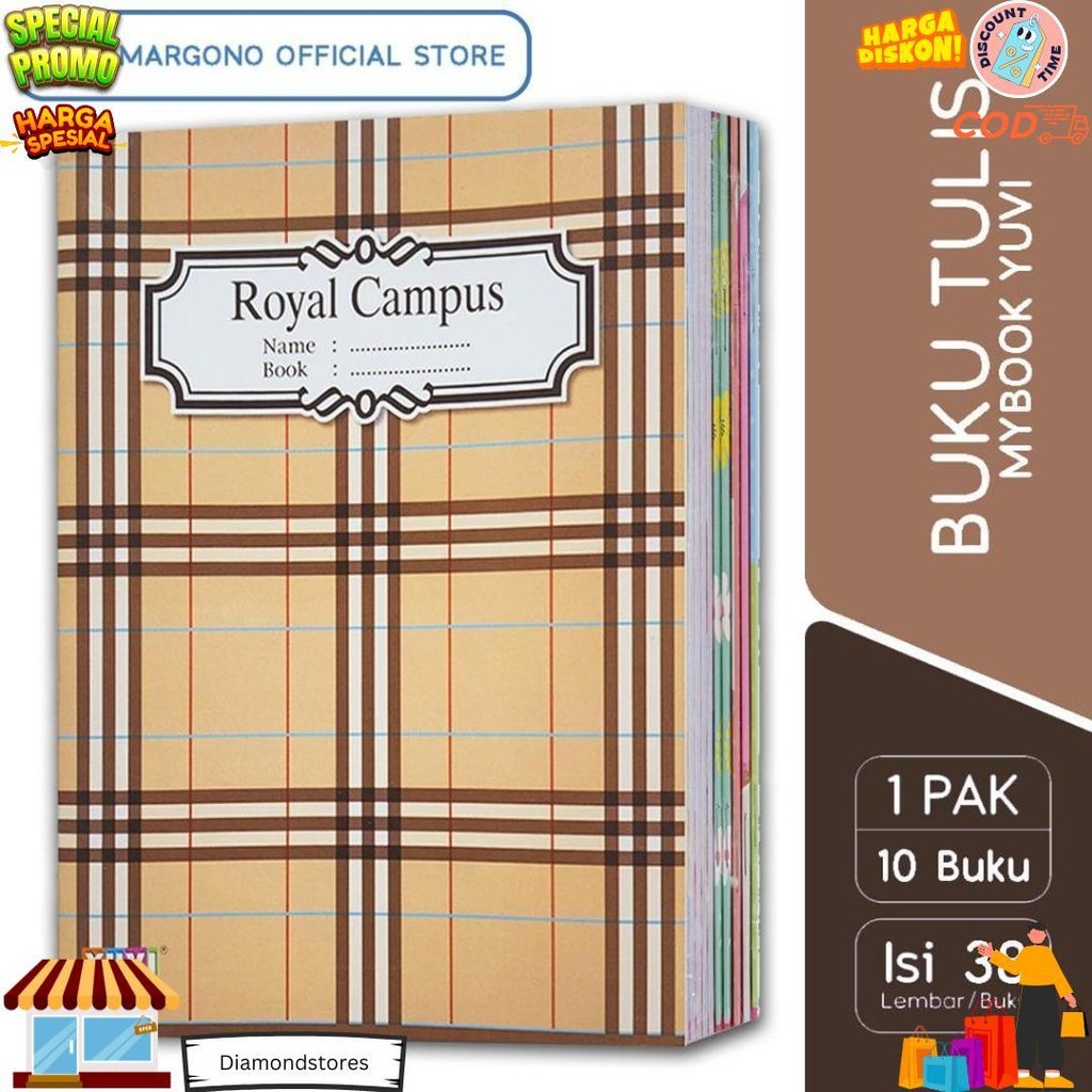 

My Book Yuvi Buku Tulis Royal Campus New Series 38 Lembar - 10 Buku D Best Seller