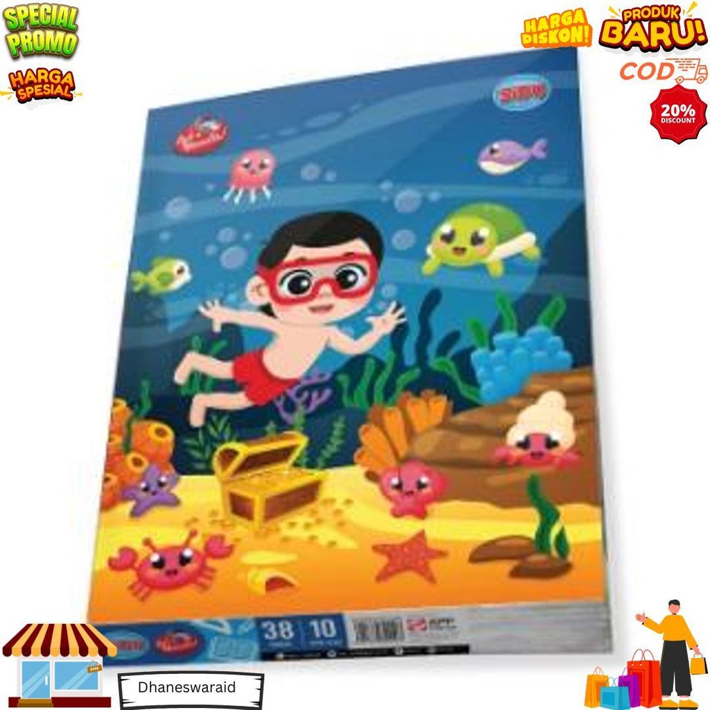 

[1 Pack = 10 Buku] Buku Sidu Isi 38 Lembar / Sidu 38 D Promo Puncak