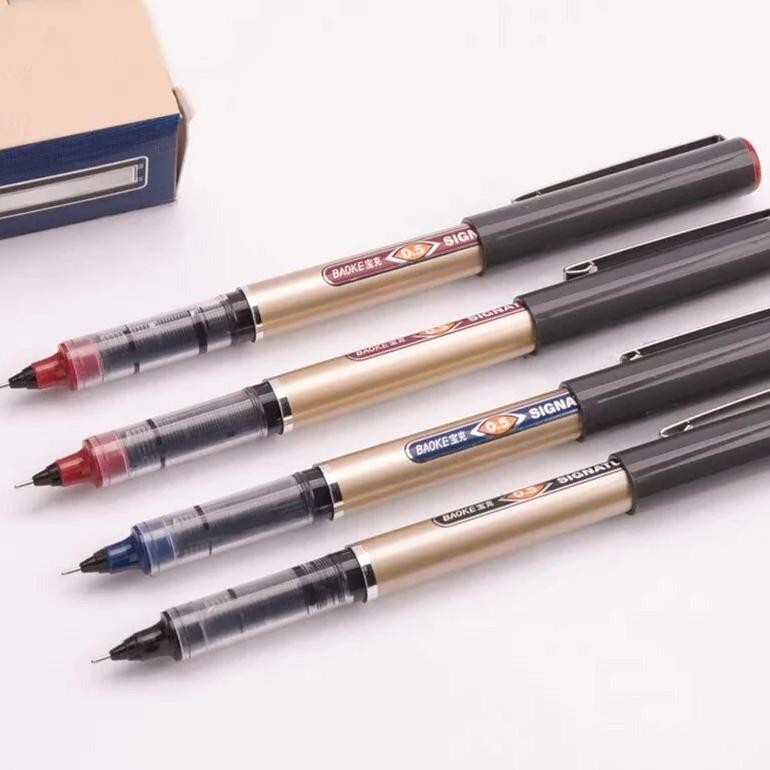 

12Pcs/Box Direct Liquid Ink Roller Pen 0.5Mm Black Blue Red Bullet Tip Needle Tip Signature Gel Pens School Office Supplies