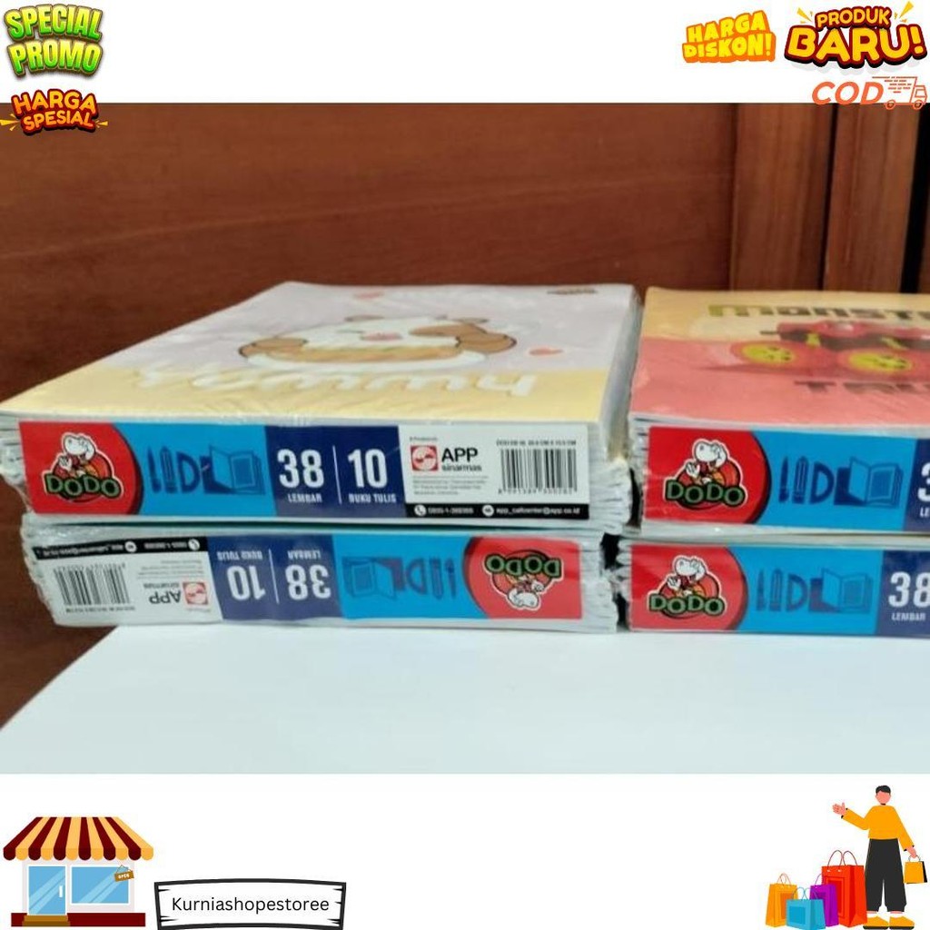 

[ Pak ] Buku Tulis Dodo By Sidu Isi 38 Lembar / Buku Tulis Murah Grosir (Isi 10 Buku) D Termurah
