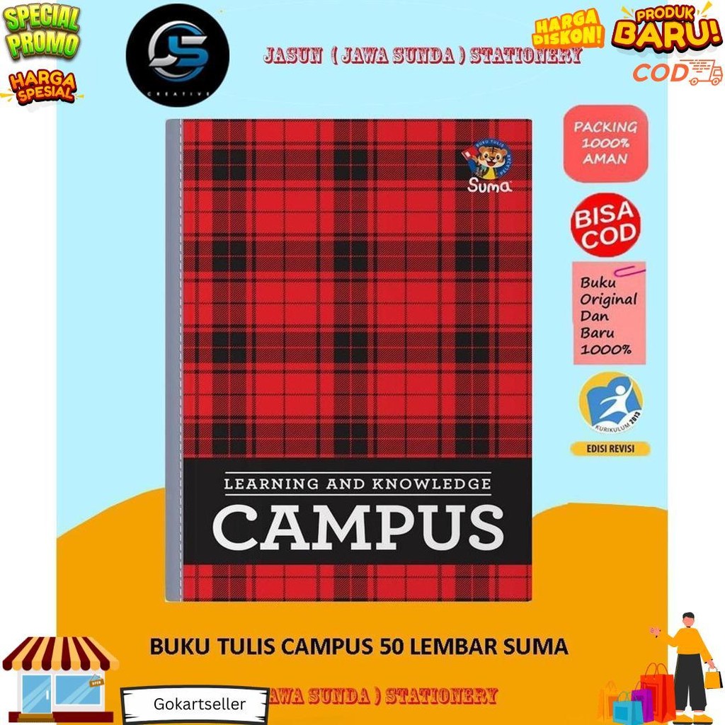 

Buku Campus Buku Tulis Isi 50 Lembar + Free 1Pcs Pulpen/Pensil D Promo Puncak