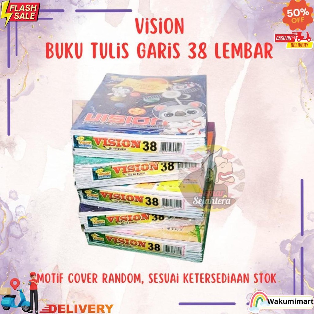 

[Pak] Buku Tulis Vision 38 Lembar (10 Pcs)^ D Gratis Ongkir