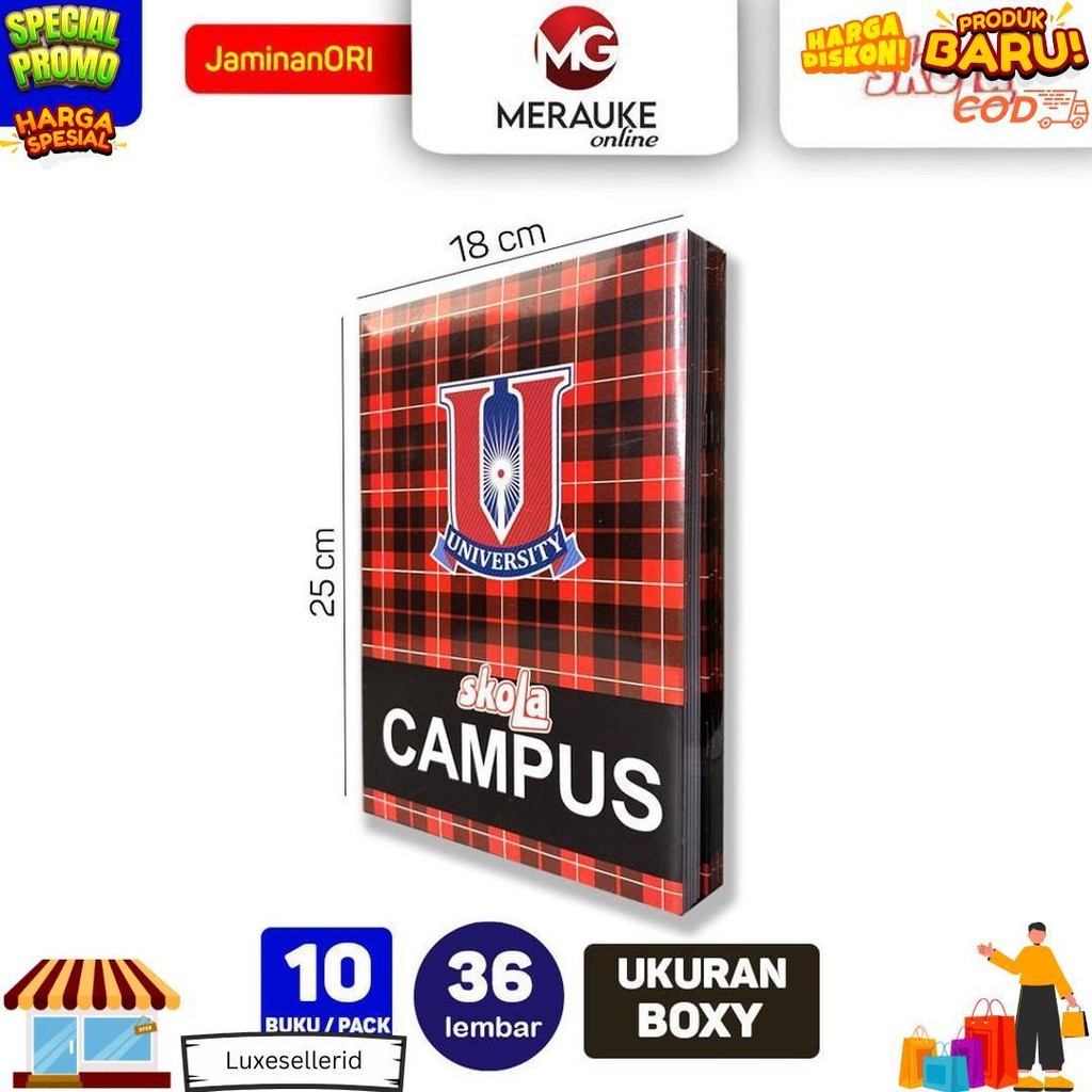 

Buku Tulis Campus Skola 36 Lembar (1 Pack Isi 10 Buku) D Best Seller