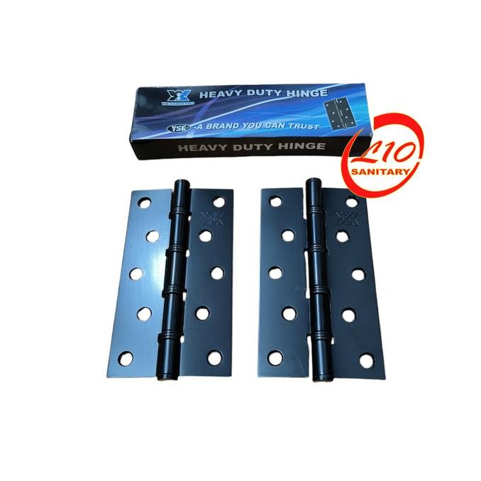 Engsel Pintu Tebal Hitam Black Nishio 5" Inch Siap Kirim