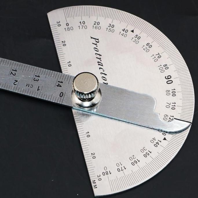 

Produk Baru!! Penggaris Jangka Roundhead Measuring Ruler Mistar 14.5Cm 180 Degree