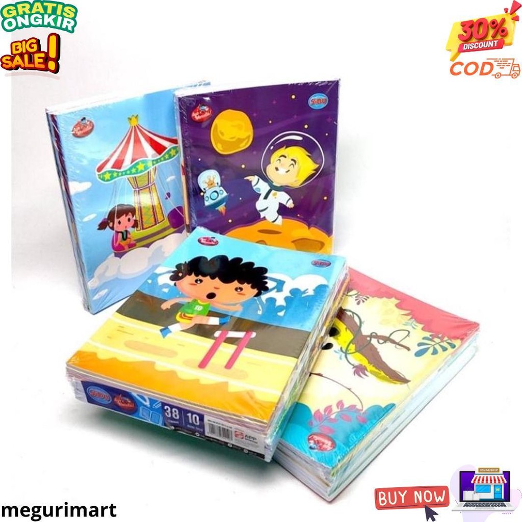

Buku Tulis Sidu 38 Lembar Isi 10 Pcs / Buku Sekolah / Buku Kwarto D Promo 4.4