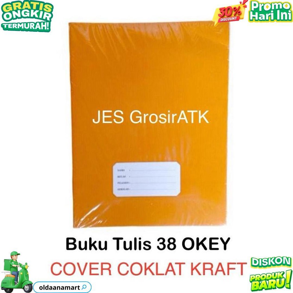 

Buku Tulis Sidu Sampul Coklat Kraft Isi 40, 60 Lembar (Buku Pendek) D Cod