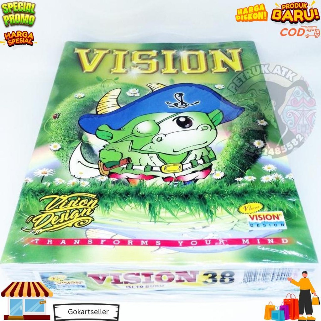 

[Pak] Buku Tulis Vision Isi 38 Lembar (10 Pcs) D Sale
