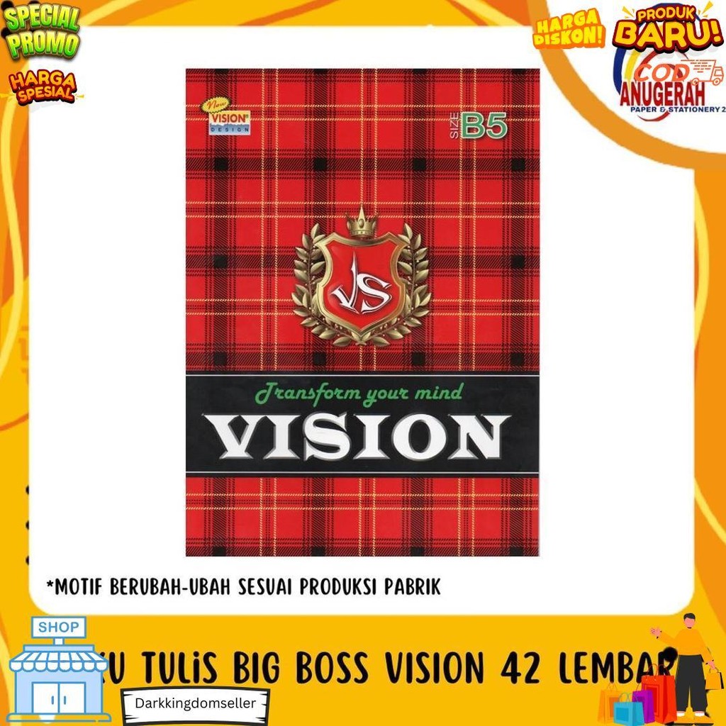 

Buku Tulis Vision Big Boss Boxy 42 Lembar (Pak) D Termurah