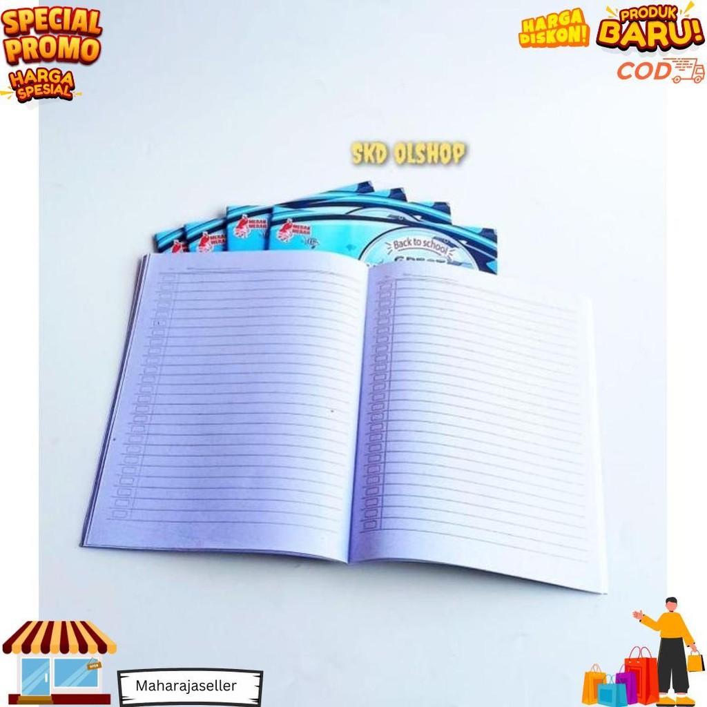 

Buku Tulis Murah Buku Tulis 38 Lembar 1 Pck Isi10 Buku Uk Kwarto Buku Tulis Biasa D Promo 4.4