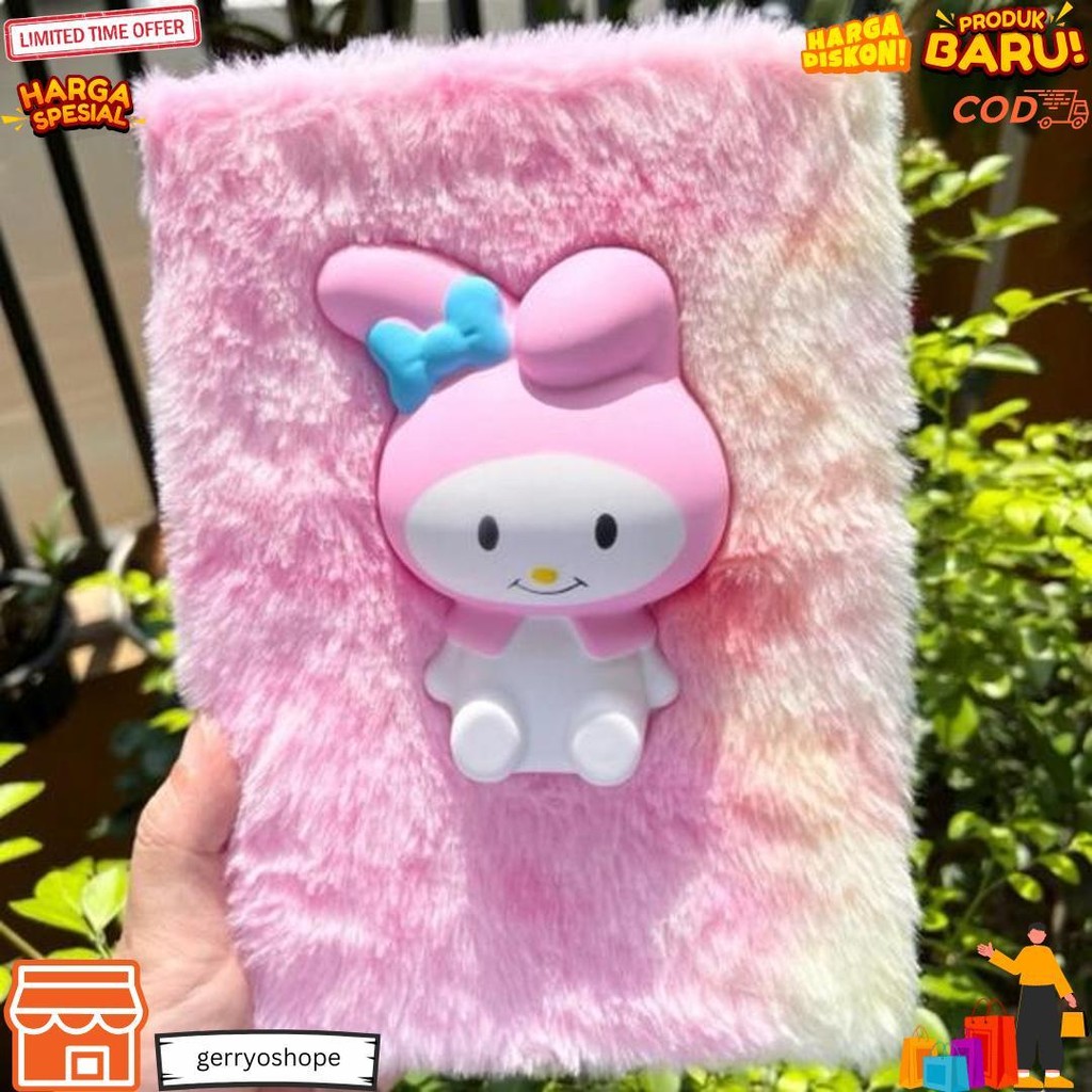 

Buku Notebook Bulu Sanrio / Buku Bulu Sanrio Hello Kitty / Cinamon / Melody / Kuromi D Promo 4.4