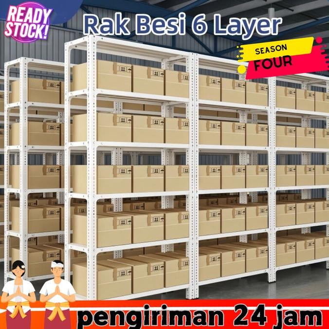 Rak Besi Multifungsi Rak Aquarium Rak Dapur Rak Gudang 120x40x200CM SEASON
