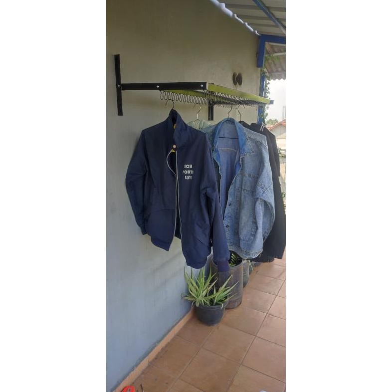 Jemuran lipat dinding multifungsi 100cm