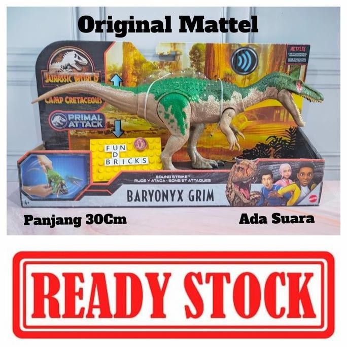 Jurassic World Camp Cretaceous Sound Strike Baryonyx Grim Mattel