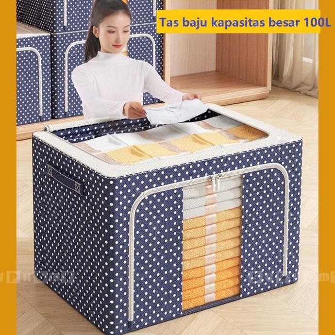 22L/72L/100L Box baju / box pakaian serbaguna / tempat penyimpanan baju/ tempat baju lipat/tas baju/