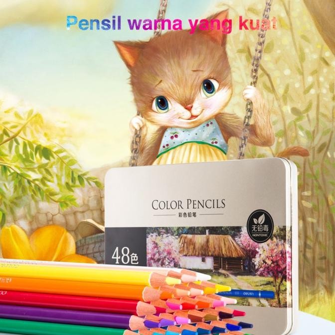 

Deli High-grade Oil Pencil Color Pensil Warna Minyak 48/72 Warna 6567 LA