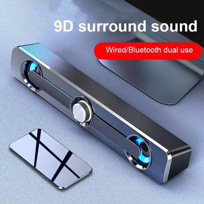 SADA Bluetooth 5.0 Soundbar Speaker Home Theater HiFi Stereo 3W - Hitam