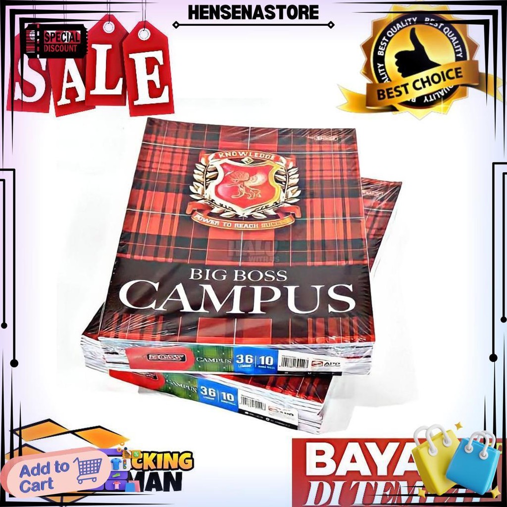

(Bisa Cod) Promo 10 Pcs Buku Tulis Big Boss 36 Lembar Ukuran Boxy / Buku Catatan / Buku Sekolah D Termurah