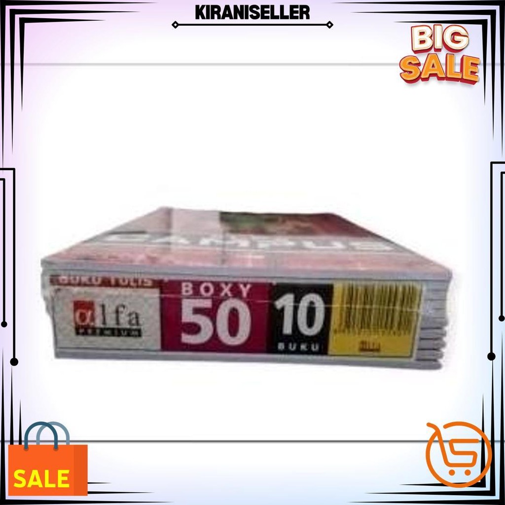 

(Pak) Alfa Buku Tulis Campus 50 Lembar Isi 10 Pcs Ukuran Boxy D Cod