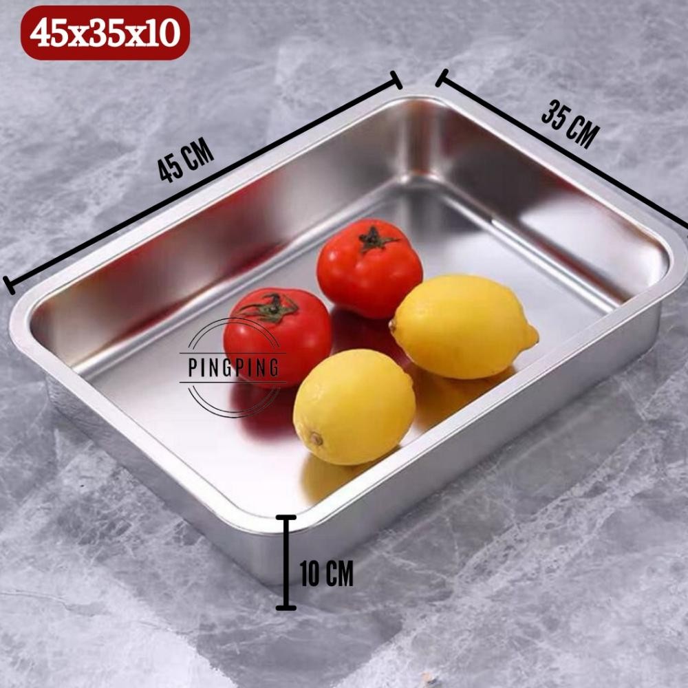 lij-56 jg-8 Nampan Stainless Jumbo / Nampan Stainless Steel Tebal 60x40x10, 60x40x7, 60x40x4.8, 45x3